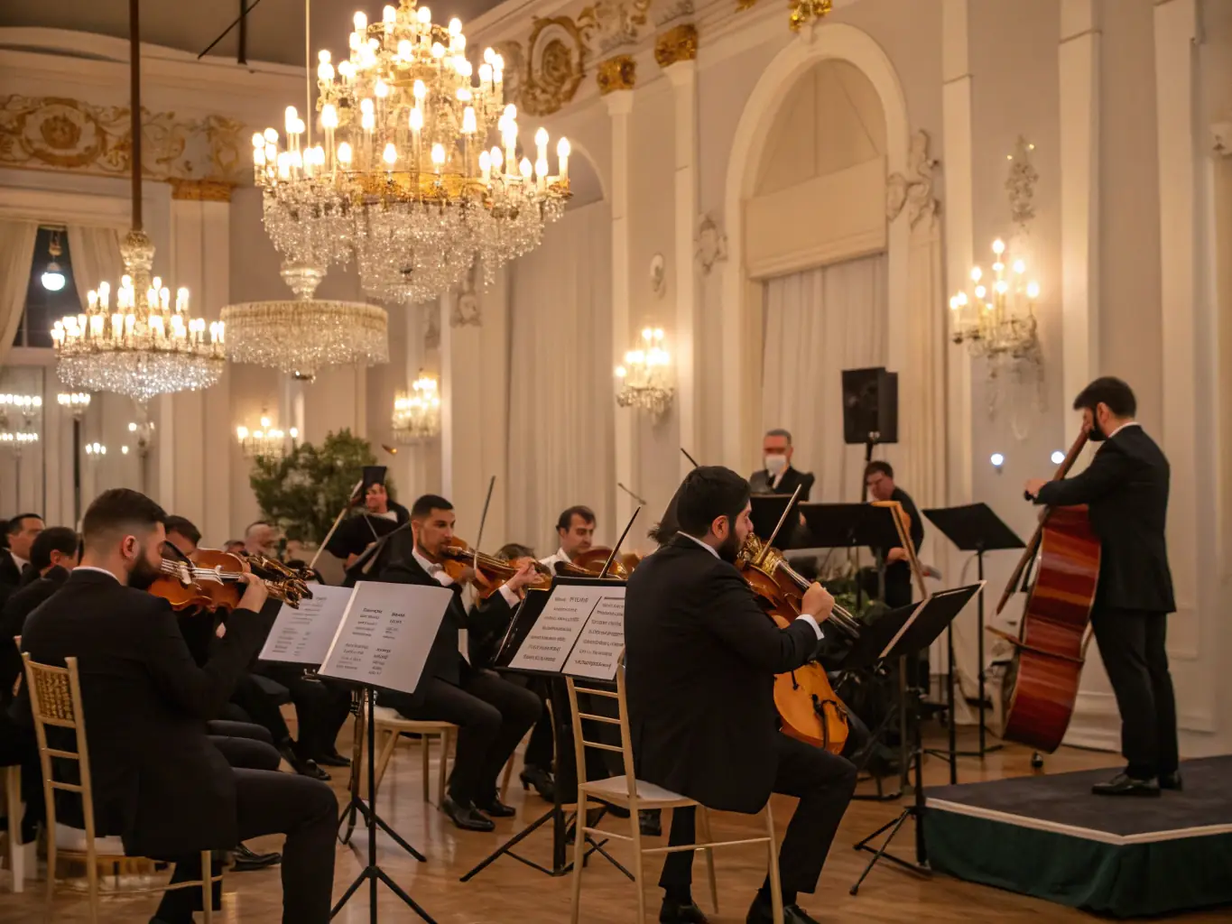 A classical music concert at MAGCP, featuring talented musicians and an attentive audience, highlighting the organization's dedication to preserving and promoting classical music traditions.